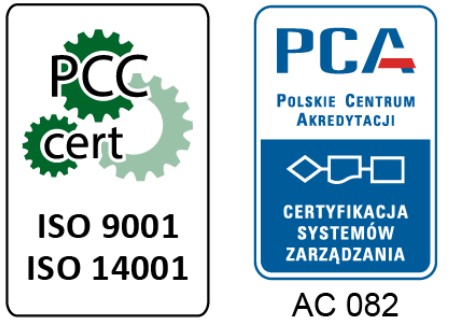 Logo ISO 9001 i ISO 14001